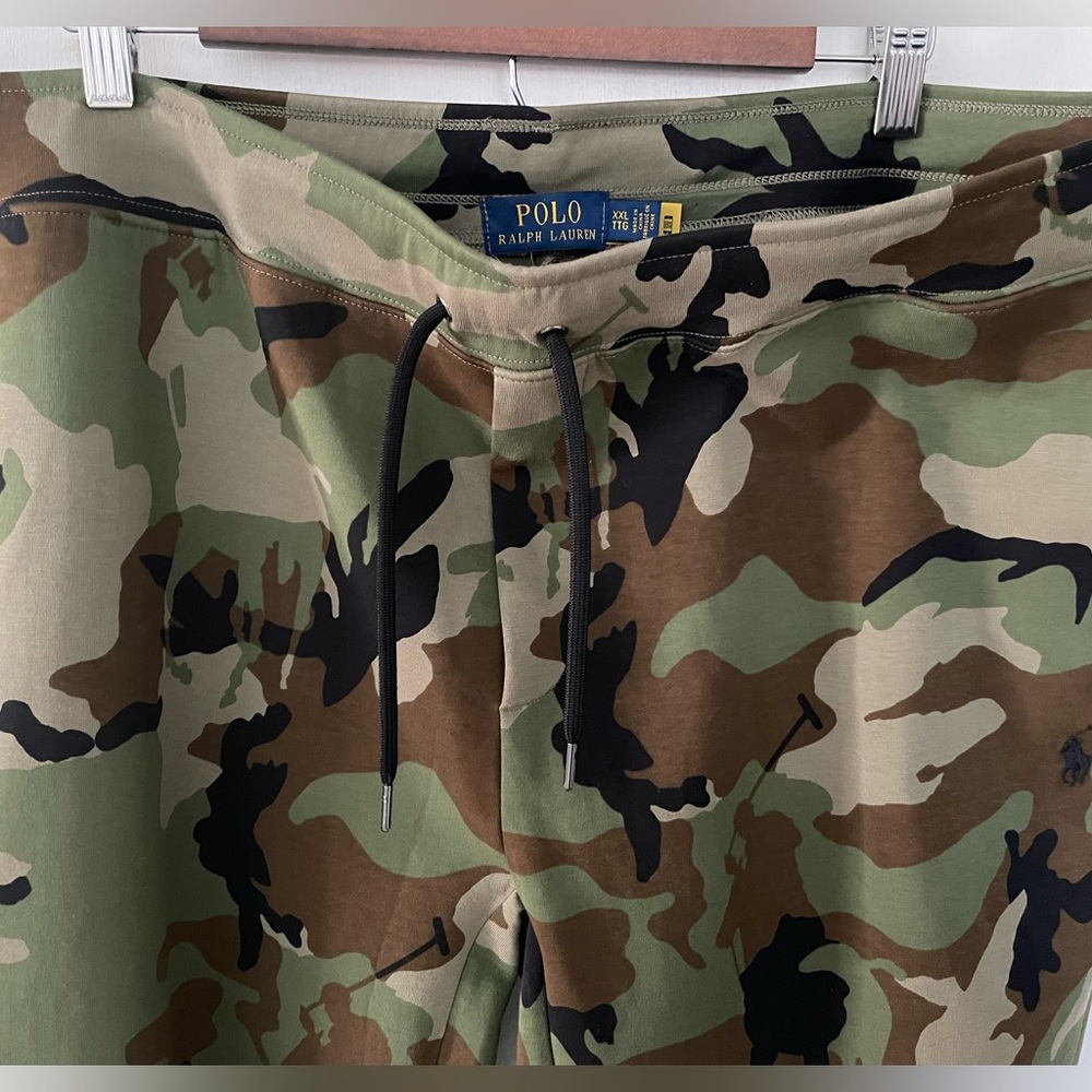 🆕 Polo Ralph Lauren Men’s Polo Player Camo Double Knit Jogger Pants. Green, 2XL - Picture 6 of 12